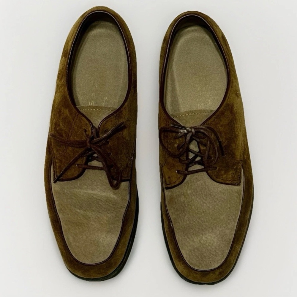 Vintage Hush Puppies Lee brown & tan suede Oxford shoes - Picture 2 of 7